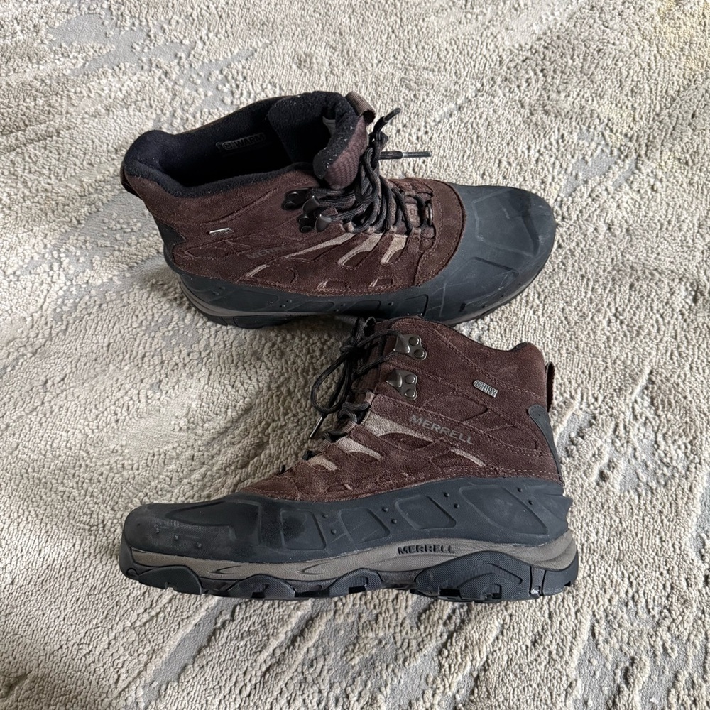 Merrell Moab boots Polar brown espresso Select Dry Warm Ice Grip Hiking Snow 11